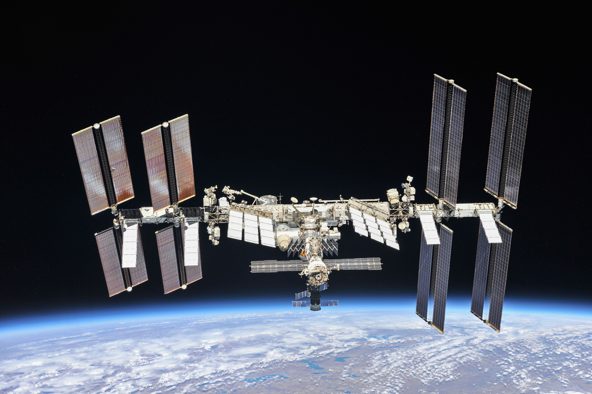 International Space Station orbiting Earth.