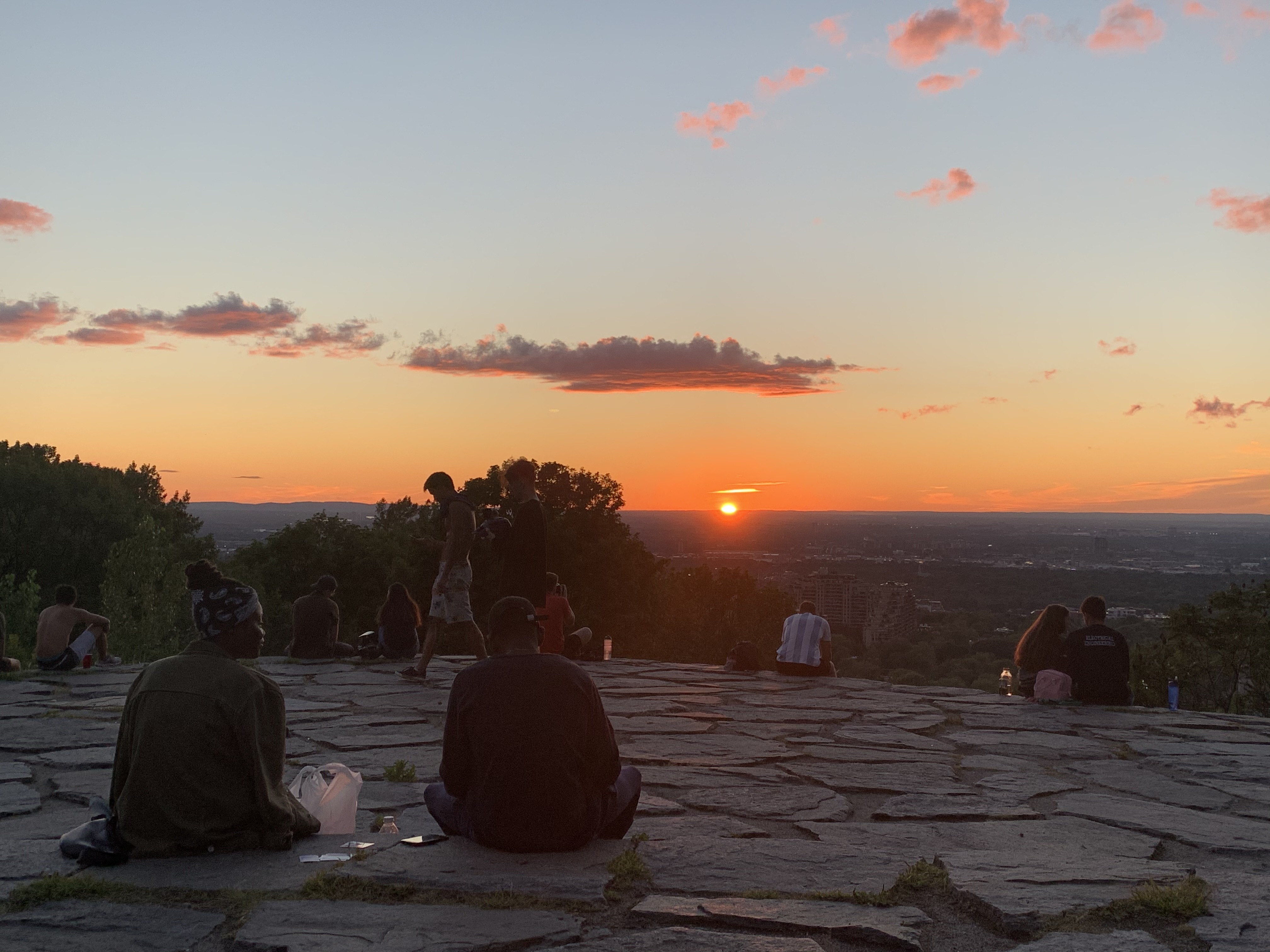The sunset from Belvedere Outremont