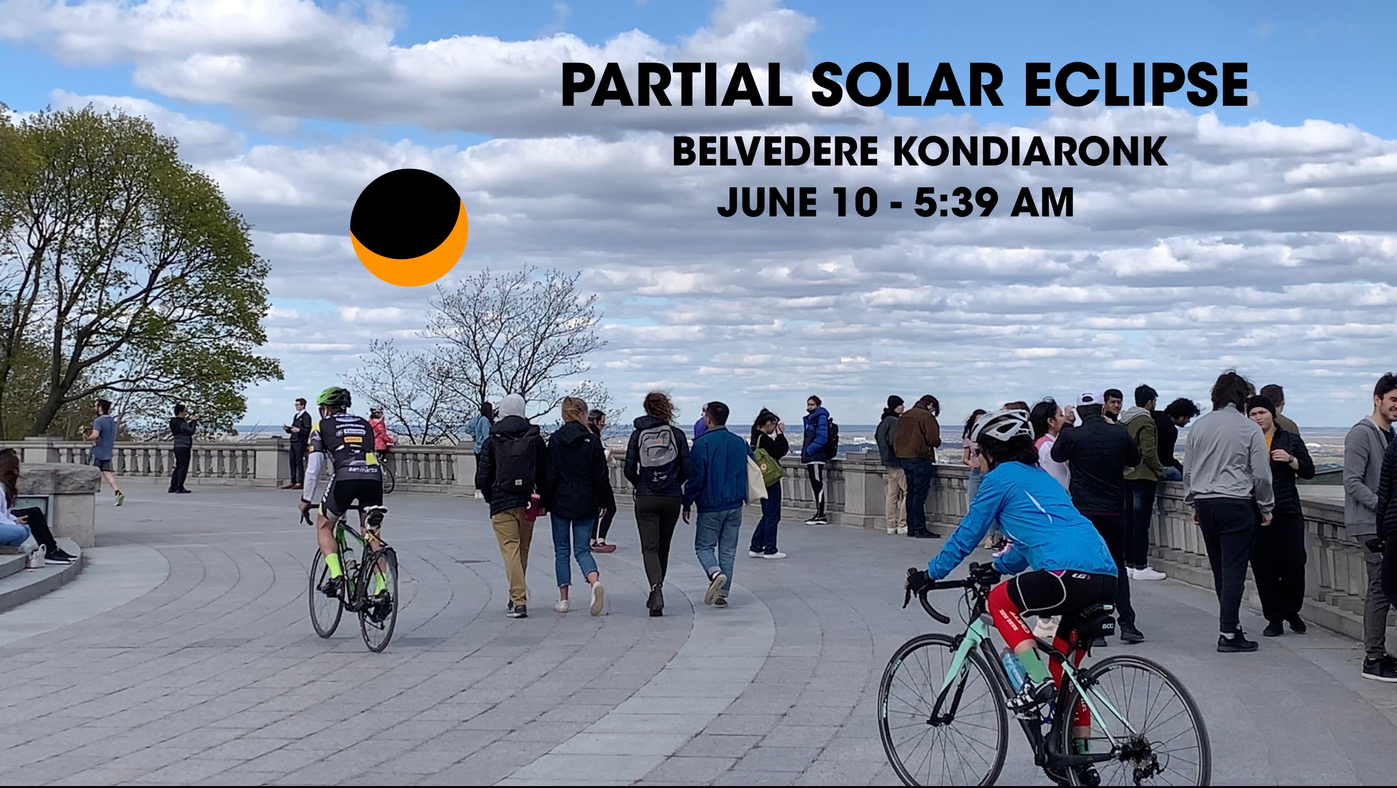 Partial solar eclipse, Mount Royal