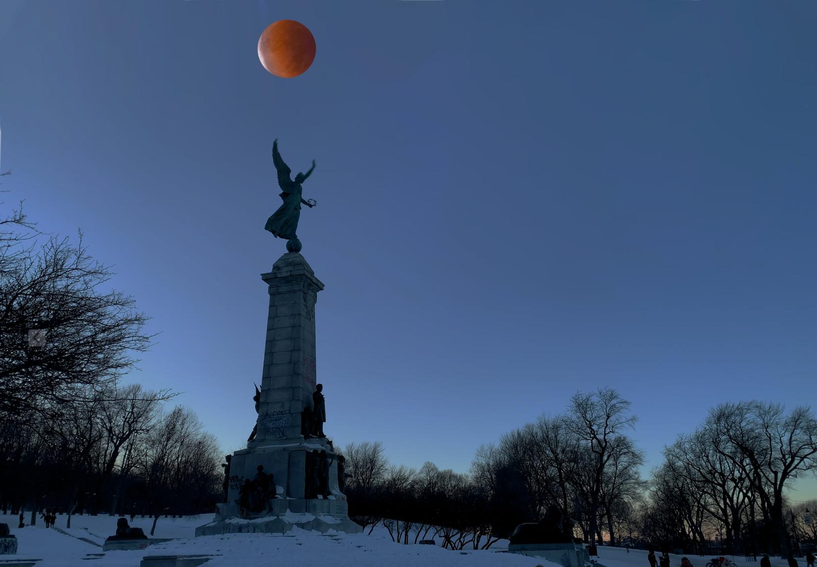 Tam Tams Statue Lunar Eclipse Estimate