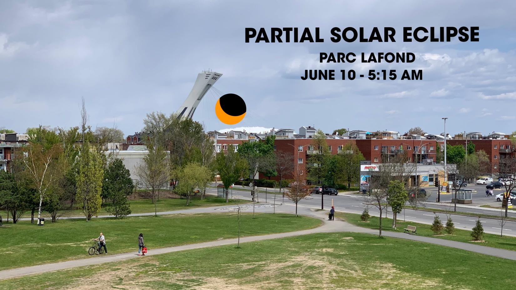 Partial solar eclipse, Parc Lafond