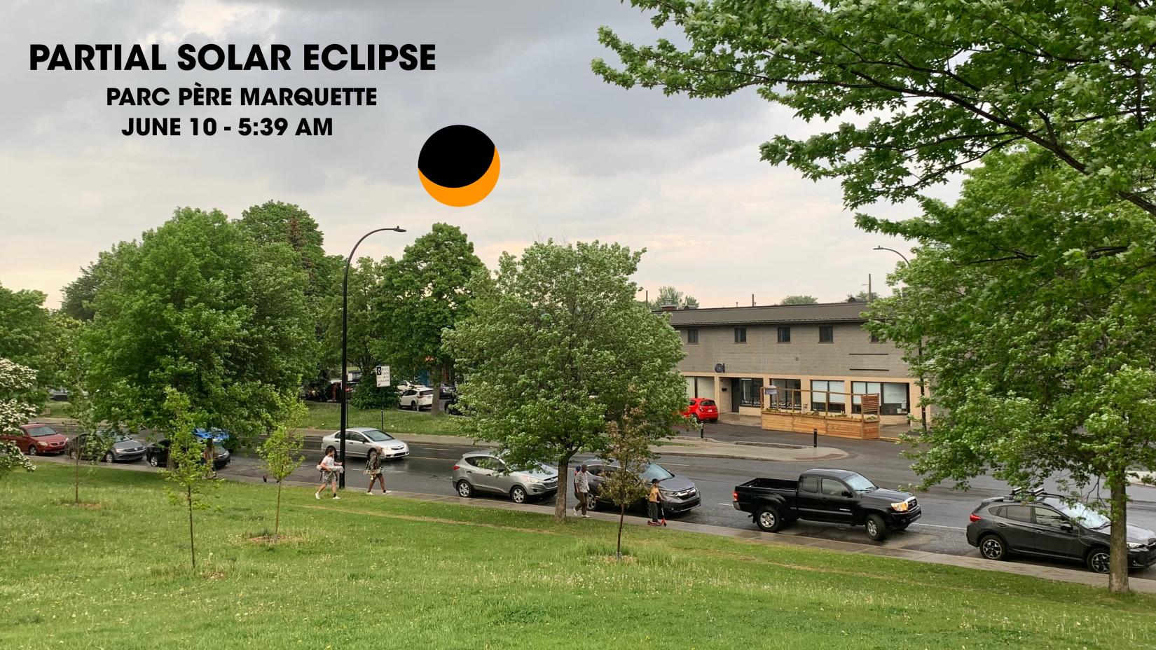 Partial solar eclipse, Pare Pere Marquette