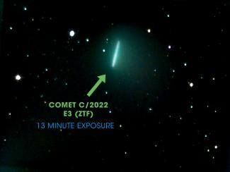 13 minute long exposure of Comet C/2022 E3 ZTF