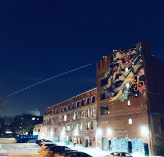 The International Space Station flying over Montréal