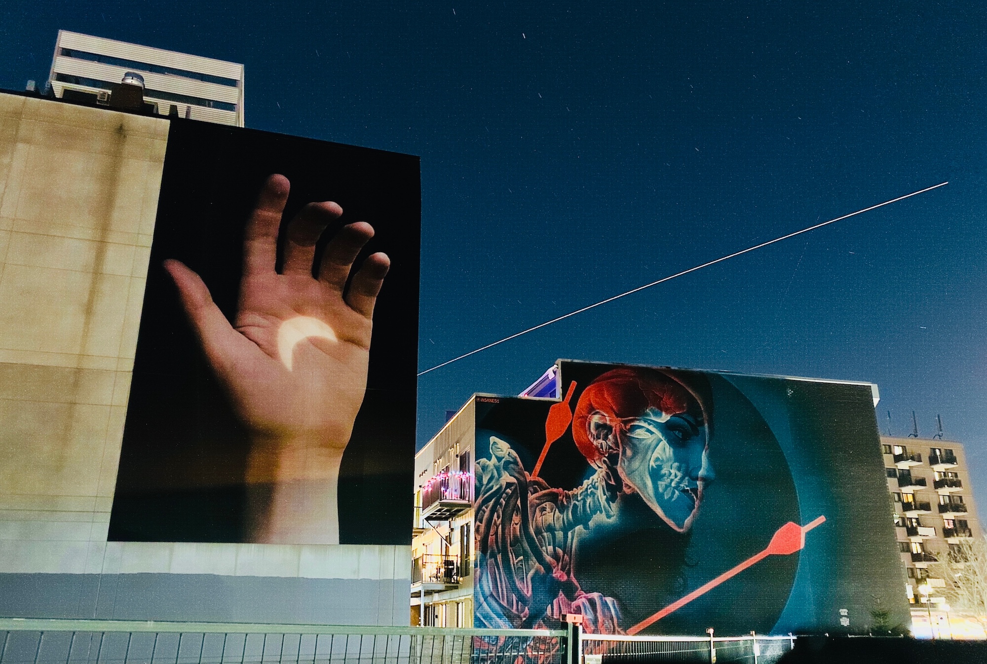 ISS flying over Laurier Metro
