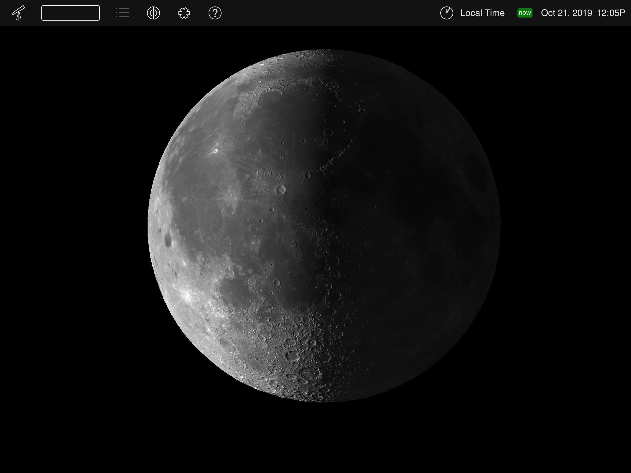 Moon on October 21, 2019