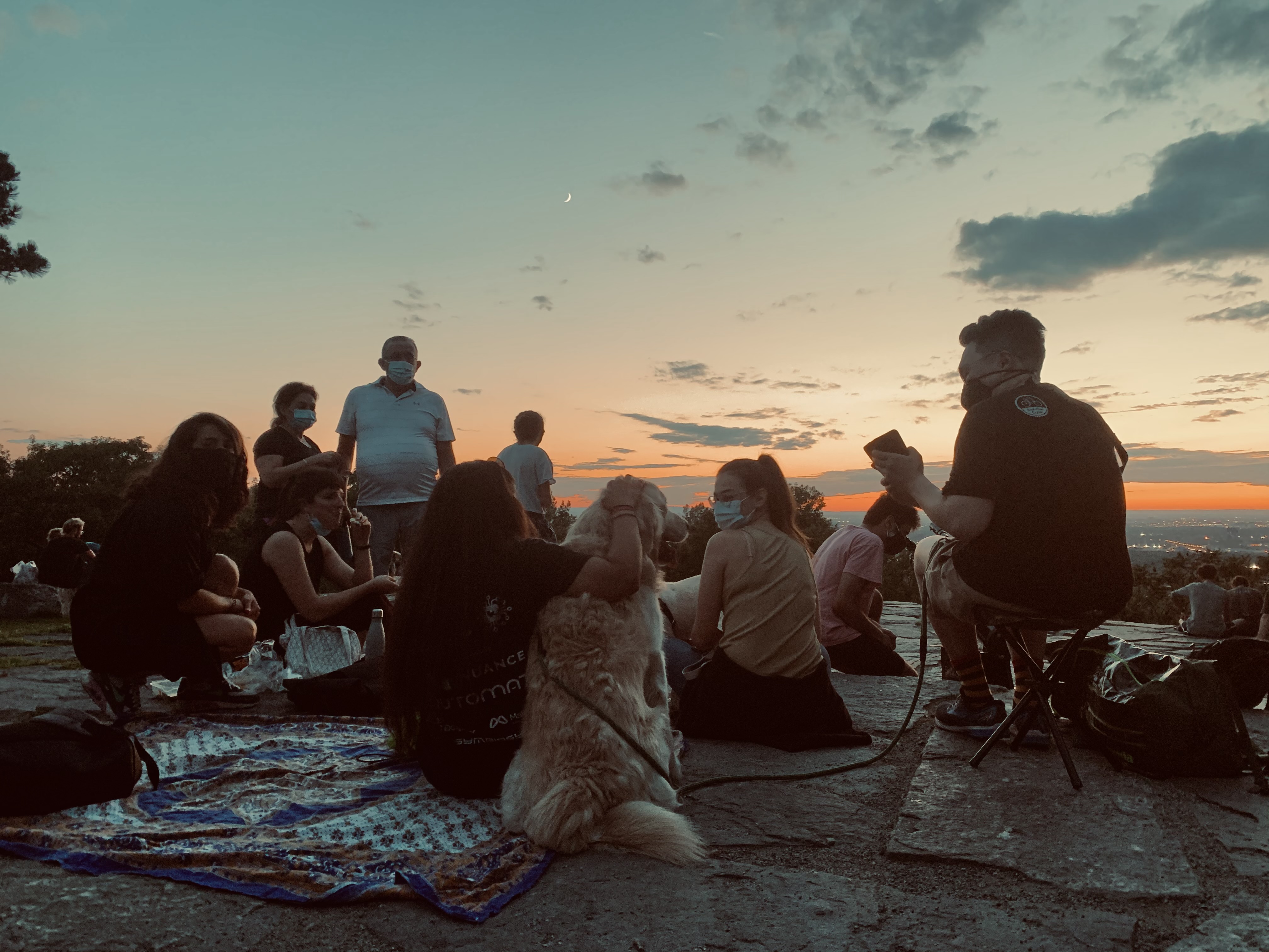 Crescent Moon over Sunset 