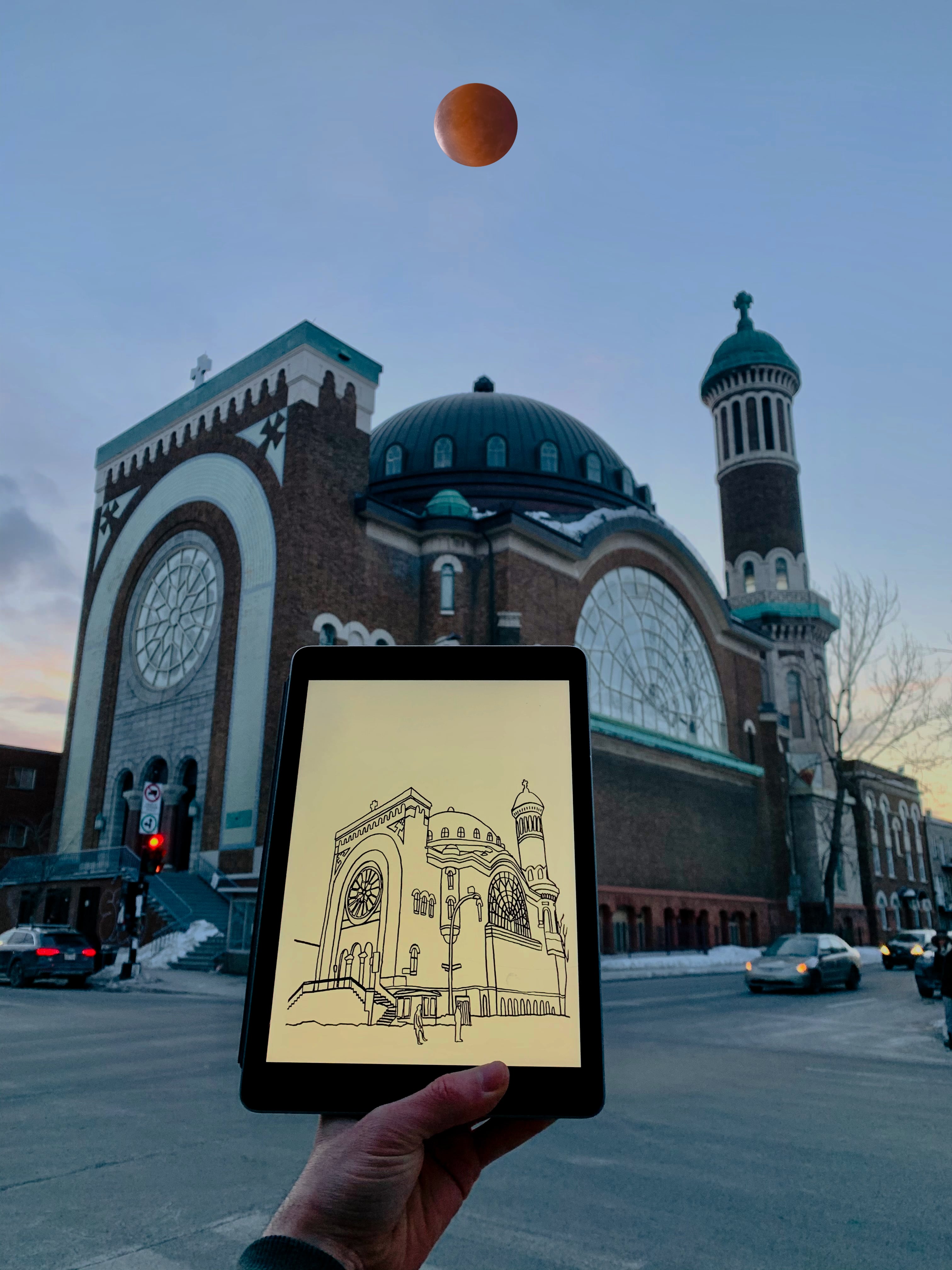 St Michael's Church Lunar Eclipse Estimate